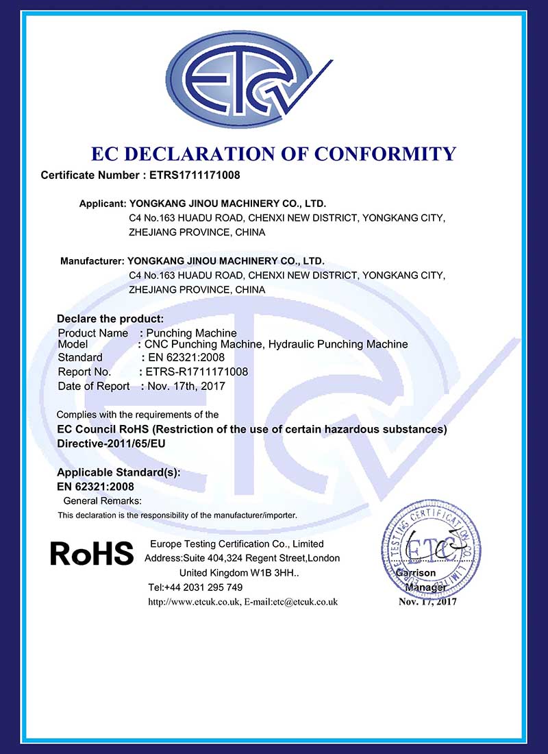 中山RoHS Certificate